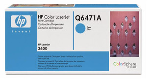 Part No: Q6471A - HP 502A Toner Cartridge (Cyan) for Color LaserJet 3600 Series Printer