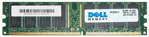 Part No: SNPJ0203C/1G - Dell 1GB PC3200 DDR-400MHz non-ECC Unbuffered CL3 184-Pin DIMM Memory Module