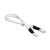 BitFenix Alchemy Multisleeved 30cm 9Pin Internal USB Male to 9Pin Internal USB Female Extension Cable (White Sleeve/ White Connector)