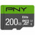PNY Elite 200GB microSDXC Card with Adapter -UHS-I, U1, Up to 85MB/S