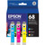 Epson - DURABrite T068520-S High Capacity Multi-Pack Ink Cartridge - T068520-S