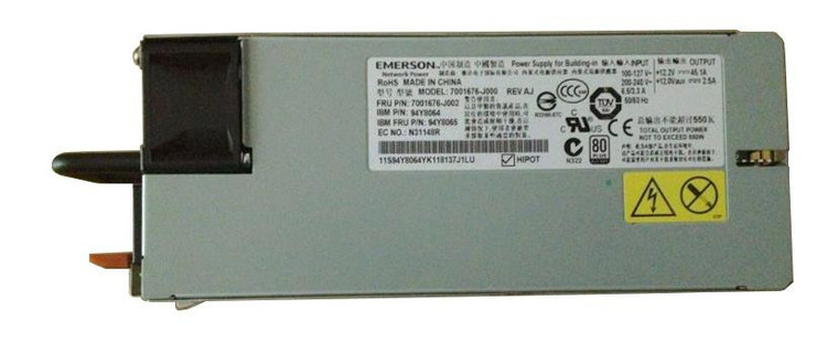 Part No: 94Y8064 - IBM 550-Watts Hot Swapable REDUNDANT Power Supply for System x3650 M4