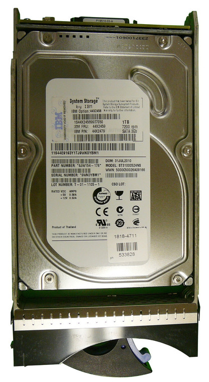 Part No: 44X2458 - IBM DS4200 1TB 7200RPM SATA 3GB/s E-DDM INT 3.5-inch Hard Drive with Tray