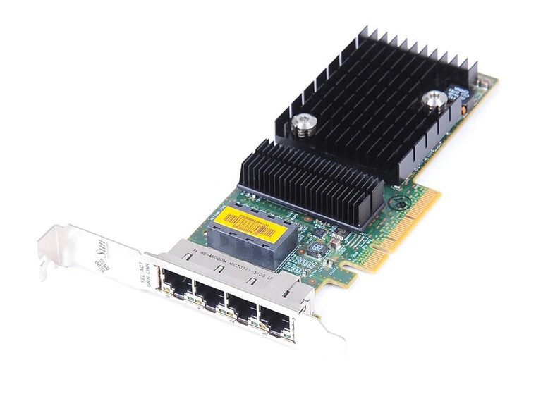 Part No: 501-7606-07 - Sun Quad Port PCI-Express x8 Gigabit Ethernet UTP Low Profile Network Adapter
