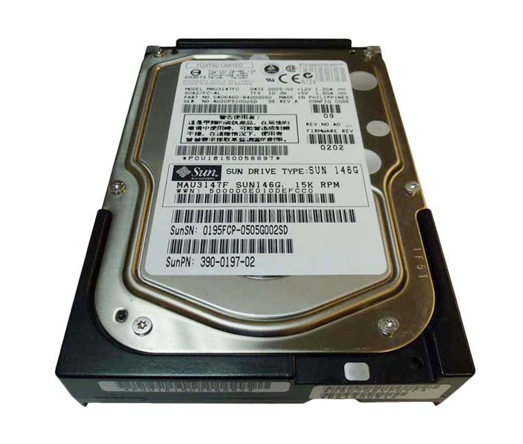 Part No: MAU3147FSUN146G - Sun 147GB 15000RPM 3.5-inch Fibre Channel 2Gbps 8MB Cache Hard Drive