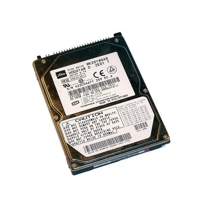 Part No: MK2018GAS - Toshiba 20GB 4200RPM ATA-100 2MB Cache 2.5-inch Hard Drive