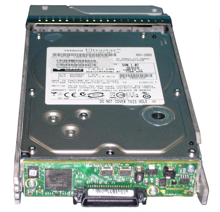 Part No: HUA7210SASUN1.0T - Sun 1TB 7200RPM SAS 6Gbps Hot Swap 3.5-inch Internal Hard Drive