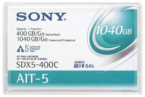 SONY SDX5-400C- AIT-5 400GB/1.04TB Backup Tape -  Packaging
