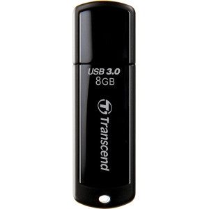 Part No: TS8GJF700 - Transcend JetFlash 700 8 GB USB 3.0 Flash Drive - Black - External