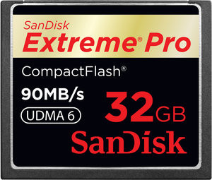 Part No: SDCFXP-032G-E91 - SanDisk 32GB Extreme Pro 90MB/s CompactFlash Memory Card