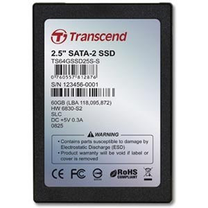 Part No: TS64GSSD25S-S - Transcend 64 GB Internal Solid State Drive - 2.5 - SATA/150