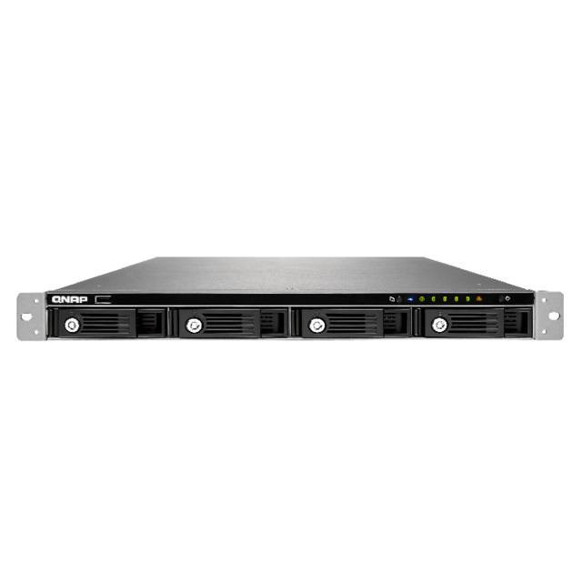 QNAP TS-453U-US Intel Celeron 2.0GHz/ 4GB RAM/ 4GbE/ 4SATA3/ USB3.0/ 4-Bay 1U Rackmount NAS for SMBs