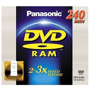 Part No: LMAD240LU - Panasonic 9.4 GB dvd-Ram 3x Disc Two Sided Removable Cartridge Type