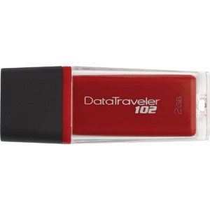Part No: DT102/2GB - Kingston DataTraveler 102 DT102/2GB 2 GB USB 2.0 Flash Drive - Red - External