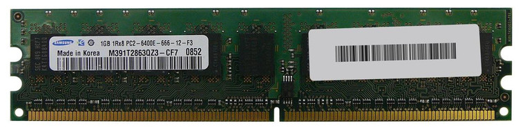 Part No: M391T2863QZ3-CF7 - Samsung 1GB (1X1GB) 800MHz PC2-6400 ECC UNBUFFERED CL6 Single RANK DDR2 SDRAM DIMM SA