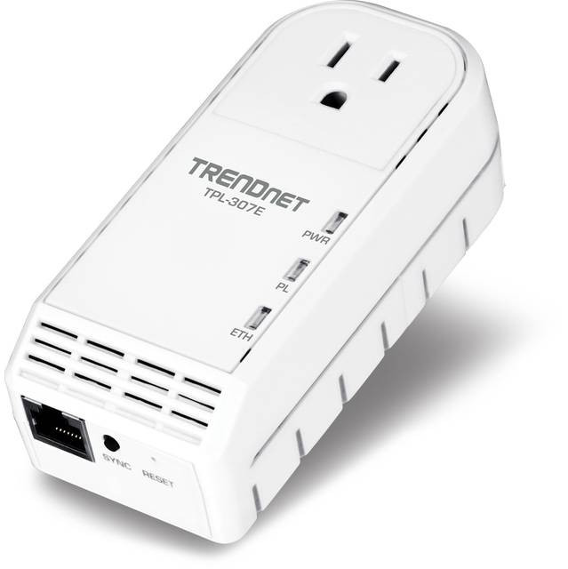 TRENDnet RB-TPL-307E 200Mbps Powerline AV Adapter w/ Bonus Outlet (Refurbished)