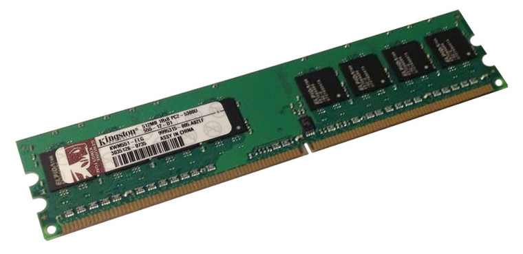Part No: KWM551-ELG - Kingston 512MB PC2-5300 DDR2-667MHz non-ECC Unbuffered CL5 240-Pin DIMM Memory Module