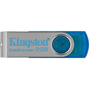 Part No: DT101CW/2GBCL - Kingston DataTraveler 101 DT101CW/2GBCL 2 GB USB 2.0 Flash Drive - Cyan - External