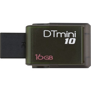 Part No: DTM10/16GB - Kingston 16GB DataTraveler mini10 USB2.0 Flash Drive - 16 GB - USB - External
