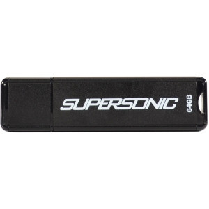 Part No:PEF64GSUSB - Patriot Memory Extreme Performance Supersonic 64 GB USB 3.0 Flash Drive - Black - External