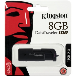 Part No: DT100G2/8GBZ - Kingston DataTraveler 100 G2 8GB Hi-Speed USB 2.0 Flash Drive