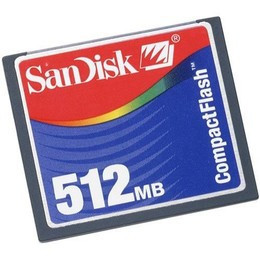 Part No: SDCFB-512 - SanDisk 512MB CompactFlash Memory Card