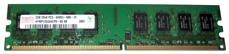 Part No: HYMP125U64CP8-S6-06 - Hynix 2GB PC2-6400 DDR2-800MHz non-ECC Unbuffered CL5 240-Pin DIMM Dual Rank Memory Module