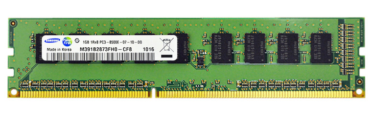 Part No: M391B2873FH0-CF8 - Samsung 1GB 1066MHz PC3-8500 1RX8 CL7 ECC UNBUFFERED DDR3 SDRAM 240-Pin DIMM SAMSUNG Memory Module