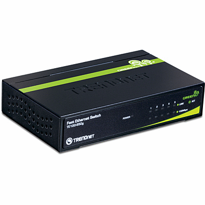TRENDnet TE100-S50G (Version v1.0R) 5-Port 10/100Mbps GREENnet Switch