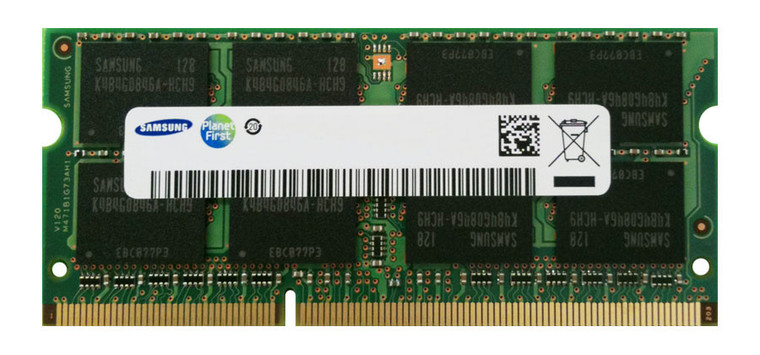 Part No: M471B1G73CB0-CF8 - Samsung 8GB PC3-8500 DDR3-1066MHz non-ECC Unbuffered CL7 204-Pin SoDimm Dual Rank Memory Module (Refurbished)