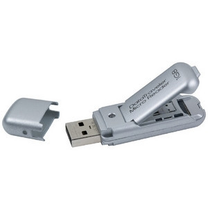 Part No: DTCRC/1GB - Kingston 1GB DataTraveler USB 2.0 Flash Drive with Card Reader - 1 GB - USB - External