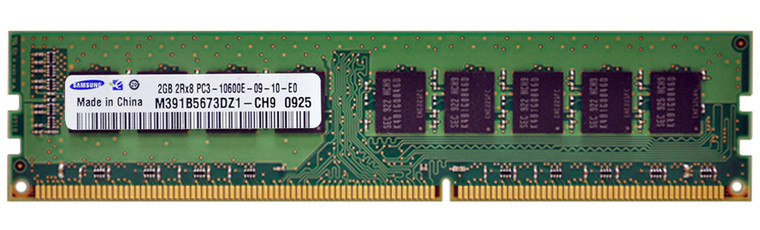 Part No: M391B5673DZ1-CH9 - Samsung 2GB 1333MHz PC3-10600 CL9 ECC UNBUFFERED Dual Rank DDR3 SDRAM DIMM SAMSUNG Memory Module
