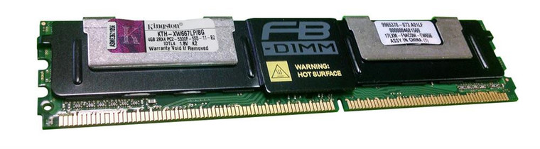 Part No: KTH-XW667LP/8G - Kingston 8GB (2x4GB) 667Mhz PC2-5300 ECC Fully Buffered DDR2 SDRAM 240-Pin Dimm Memory Kit for HP Proliant Server
