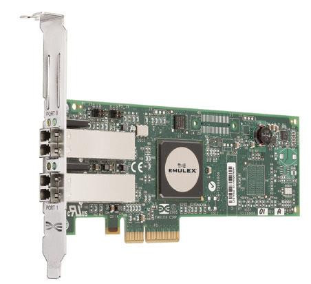 Part No: LPE11002 - Emulex LIGHTPULSE 4GB Dual Channel PCI-Express X4 Fibre Channel Host Bus Adapter with Standard Bracket Card