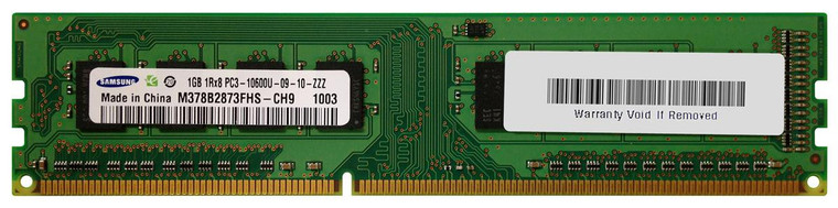 Part No: M378B2873FHS-CH9 - Samsung 1GB (1X1GB) 1333MHz PC3-10600 CL9 NON ECC UNBUFFERED DDR3 SDRAM 204-Pin DIMM SAMSUNG MEMOR