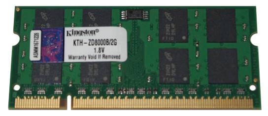 Part No: KTH-ZD8000B/2G - Kingston 2GB (1x2GB) 667Mhz PC2-5300 Unbuffered DDR2 SDRAM 200-Pin SoDimm Memory for Hp/compaq Business Laptop Nc4400 Presa