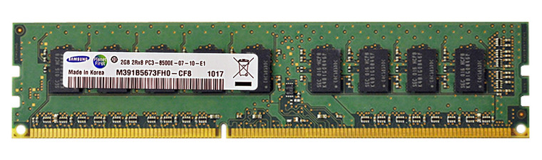 M391B5673FH0-CF8 - Samsung 2GB (1X2GB) PC3-10600 1333MHz ECC 2RX8 UNBUFFERED ECC DDR3 SDRAM 240-PIN