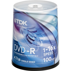 Part No: 48520-KIT - TDK Life on Record 48520-KIT dvd Recordable Media - dvd-R - 16x - 4.70 GB - 200 Pack Spindle - 120mm