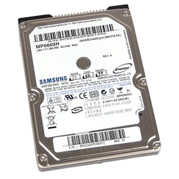 Part No: MP0603H - Samsung Spinpoint M40 60GB 5400RPM ATA-100 8MB Cache 2.5-inch Internal Hard Drive (Refurbished)