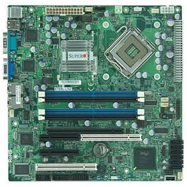 Part No: MBD-X7SBL-LN2 - SuperMicro 3200 LGA775 QC Max-8GB DDR2 Micro-ATX 2 PCI Express 8 2 PCI VID 2Gbe IPMI Server Motherboard (Refurbished)