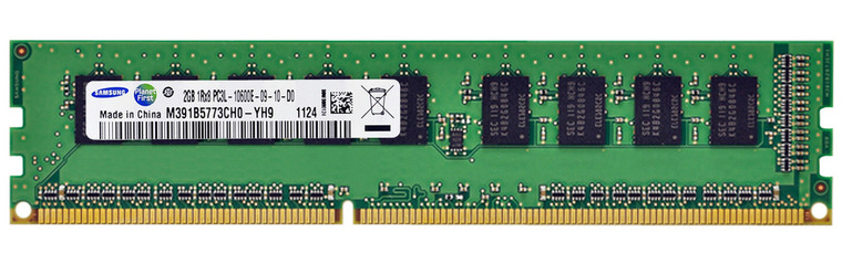 Part No: M391B5773CH0-YH9 - Samsung 2GB 1333MHz PC3-10600 CL9 Single Rank ECC UNBUFFERED DDR3 SDRAM 240-Pin DIMM SAMSUNG Memory Module