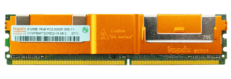 Part No: HYMP564F72CP8D2-Y5 - Hynix 512MB PC2-5300 DDR2-667MHz ECC Fully Buffered CL5 240-Pin DIMM Memory Module