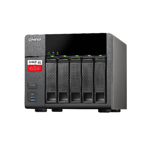 QNAP TS-563-2G-US AMD x86 G-Series 2.0GHz/ 2GB RAM/ 2GbE/ 5SATA3/ USB3.0/ 5-Bay Desktop NAS Server for SMBs