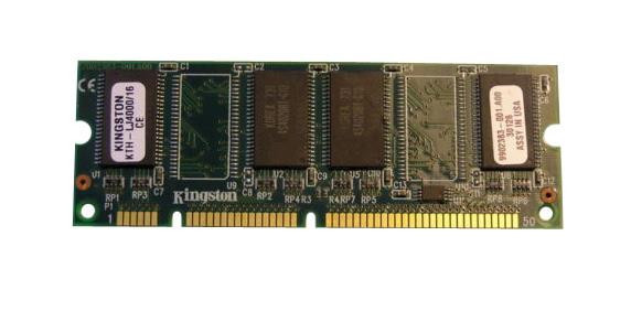 Part No: KTH-LJ4000/16 - Kingston 16MB SDRAM Module For HP LaserJet 4000/N/T/TN/8000/DN/8500N