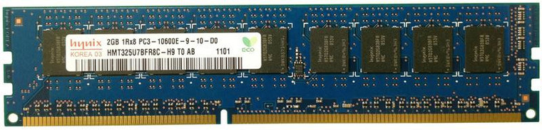 Part No: HMT325U7BFR8C-H9T0 - Hynix 2GB PC3-10600 DDR3-1333MHz ECC Unbuffered CL9 240-Pin DIMM Single Rank Memory Module