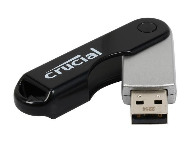 Part No: CT8GBUSBTT - Crucial Gizmo TwistTurn 8GB USB 2.0 Flash Drive