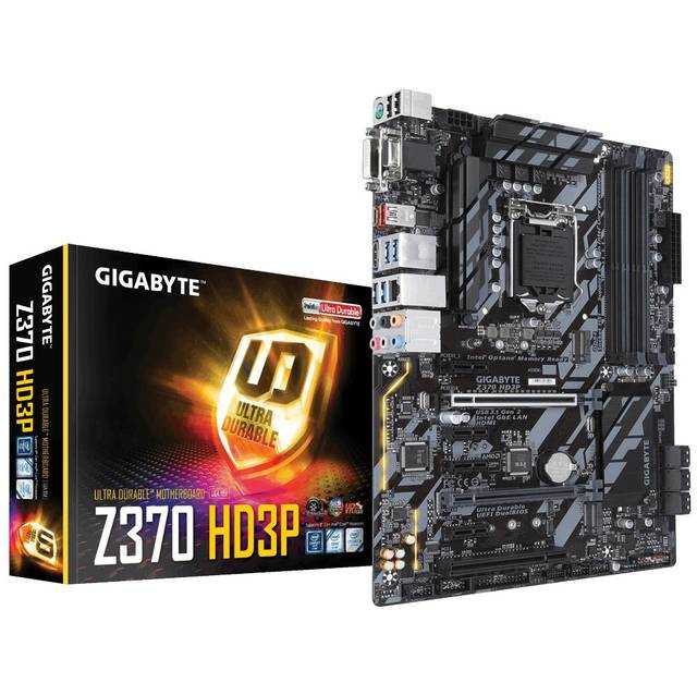 GIGABYTE Z370 HD3P LGA1151/ Intel Z370/ DDR4/ Quad CrossFireX/ SATA3&USB3.1/ M.2/ A&GbE/ ATX Motherboard