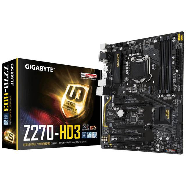 GIGABYTE GA-Z270-HD3 LGA1151/ Intel Z270/ DDR4/ Quad CrossFireX/ SATA3&USB3.1/ M.2&SATA Express/ A&GbE/ ATX Motherboard