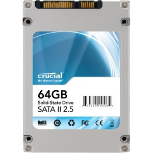 Part No: CT64M225 - Crucial 64 GB Plug-in Module Solid State Drive - 2.5 - SATA/300