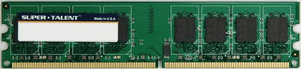 Super Talent DDR2-800 1GB/128x8 Micron Chip Memory